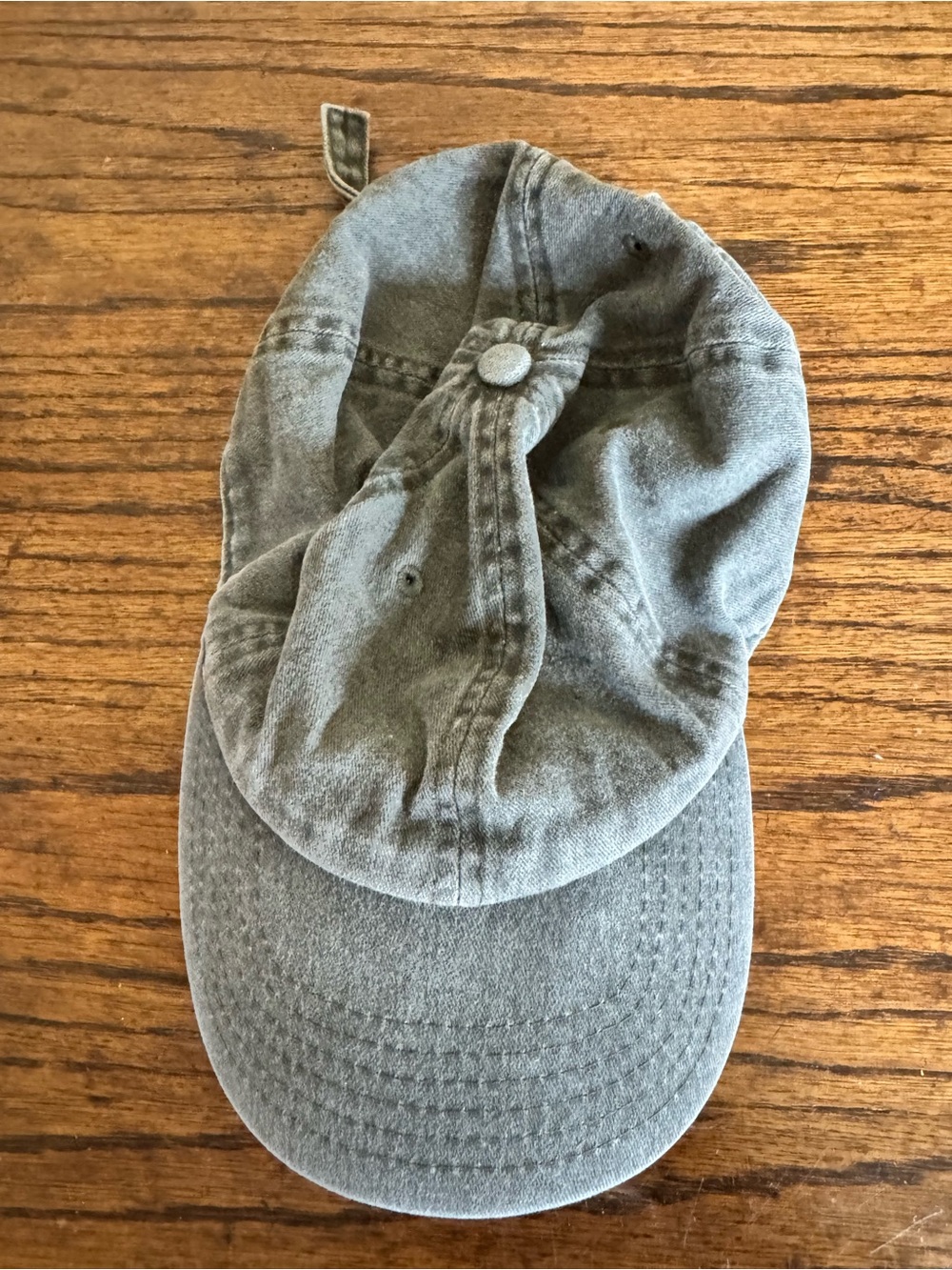 Washed Olive Green Cotton Baseball Cap